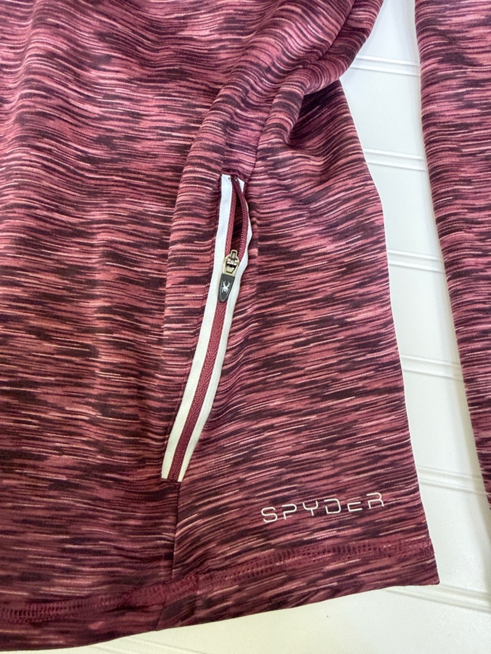 (185)Spyder Pink Space-Dyed Pullover Hoodie - Picture 3 of 6